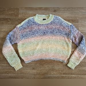 Moon and Madison Soft Girl Chunky Knot Crop sweater Womens Size m